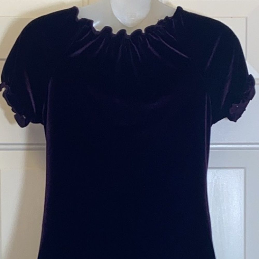 Vintage Handmade Womens Dress Burgundy Velvet Size S Approximately S - Picture 13 of 16